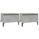 Tavolini 2pz Grigio Cemento 50x46x35 cm in Legno truciolato