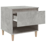Comodini 2 pz Grigio Cemento 50x46x50 cm in Legno truciolato