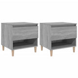 Comodini 2 pz Grigio Sonoma 50x46x50 cm in Legno truciolato