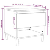 Comodini 2 pz Grigio Sonoma 50x46x50 cm in Legno truciolato