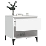 Tavolini 2 pz Bianchi 50x46x50 cm in Legno truciolato