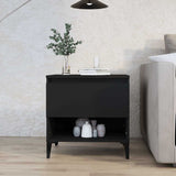 Tavolino Nero 50x46x50 cm in Legno truciolato