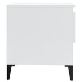 Tavolino Bianco Lucido 50x46x50 cm in Legno truciolato