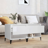 Tavolini 2pz Bianco Lucido 50x46x50 cm in Legno truciolato
