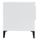 Tavolini 2pz Bianco Lucido 50x46x50 cm in Legno truciolato
