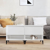 Tavolini 2pz Bianco Lucido 50x46x50 cm in Legno truciolato