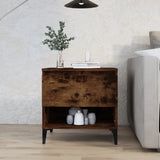 Tavolino da Salotto Rovere Fumo 50x46x50cm in Legno truciolato