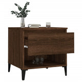 Tavolino Rovere Marrone 50x46x50 cm in Legno truciolato