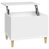 Tavolino da Salotto Bianco 60x44,5x45 cm in Legno truciolato