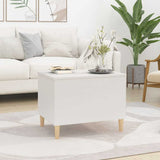 Tavolino da Salotto Bianco 60x44,5x45 cm in Legno truciolato