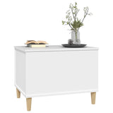 Tavolino da Salotto Bianco 60x44,5x45 cm in Legno truciolato