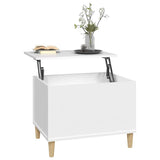 Tavolino da Salotto Bianco 60x44,5x45 cm in Legno truciolato