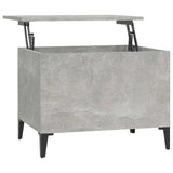Tavolino Salotto Grigio Cemento 60x44,5x45 cm Legno truciolato