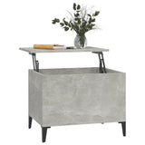 Tavolino Salotto Grigio Cemento 60x44,5x45 cm Legno truciolato