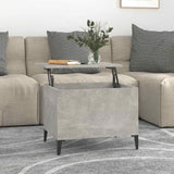 Tavolino Salotto Grigio Cemento 60x44,5x45 cm Legno truciolato