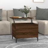 Tavolino Salotto Rovere Marrone 60x44,5x45 cm Legno truciolato
