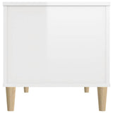 Tavolino Salotto Bianco Lucido 90x44,5x45 cm Legno truciolato