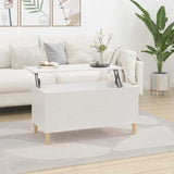 Tavolino Salotto Bianco Lucido 90x44,5x45 cm Legno truciolato