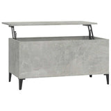 Tavolino Salotto Grigio Cemento 90x44,5x45 cm Legno truciolato