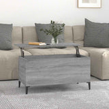 Tavolino Salotto Grigio Sonoma 90x44,5x45 cm Legno truciolato