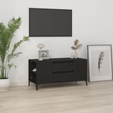 Mobile Porta TV Nero 102x44,5x50 cm in Legno truciolato