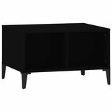 Tavolino da Salotto Nero 60x50x36,5 cm in Legno truciolato