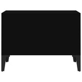 Tavolino da Salotto Nero 60x50x36,5 cm in Legno truciolato