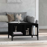 Tavolino da Salotto Nero 60x50x36,5 cm in Legno truciolato