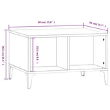 Tavolino da Salotto Rovere Marrone 60x50x36,5 cm in truciolato