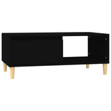 Tavolino da Salotto Nero 90x50x36,5 cm in Legno truciolato