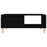 Tavolino da Salotto Nero 90x50x36,5 cm in Legno truciolato