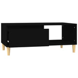 Tavolino da Salotto Nero 90x50x36,5 cm in Legno truciolato