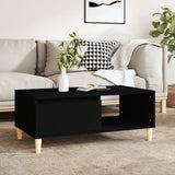 Tavolino da Salotto Nero 90x50x36,5 cm in Legno truciolato