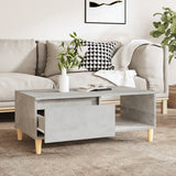 Tavolino Salotto Grigio Cemento 90x50x36,5 cm Legno truciolato