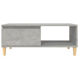 Tavolino Salotto Grigio Cemento 90x50x36,5 cm Legno truciolato