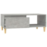 Tavolino Salotto Grigio Cemento 90x50x36,5 cm Legno truciolato