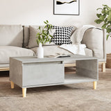 Tavolino Salotto Grigio Cemento 90x50x36,5 cm Legno truciolato