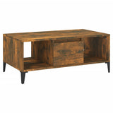 Tavolino da Salotto Rovere Fumo 90x50x36,5 cm Legno truciolato