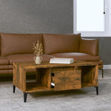 Tavolino da Salotto Rovere Fumo 90x50x36,5 cm Legno truciolato