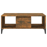 Tavolino da Salotto Rovere Fumo 90x50x36,5 cm Legno truciolato