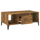 Tavolino da Salotto Rovere Fumo 90x50x36,5 cm Legno truciolato