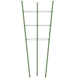 Supporti Piante da Giardino con 3 Anelli 5pz Verde 75cm Acciaio