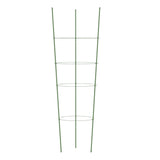 Supporti Piante da Giardino con 4 Anelli 5pz Verde 90cm Acciaio