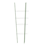 Supporti Piante da Giardino con 4 Anelli 5pz Verde 90cm Acciaio