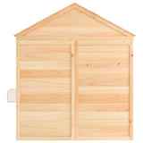 Casetta con Porta Chiudibile e Vasi Fiori Legno Massello Abete