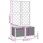 Fioriera da Giardino con Graticcio Grigio Chiaro 80x40x136cm PP