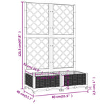 Fioriera da Giardino con Graticcio Bianco 80x40x121,5 cm PP