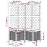 Fioriera da Giardino con Graticcio Bianco 80x80x136 cm PP