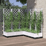 Fioriera da Giardino con Graticcio Bianco 120x120x121,5 cm PP