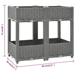 Fioriera Rialzata 80x40x71 cm in Polipropilene